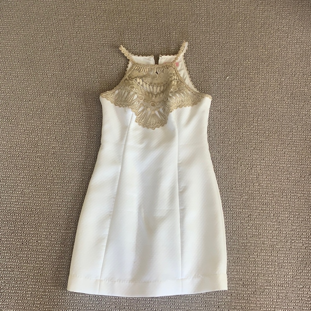 Lilly Pulitzer Dress with Gold Detailing